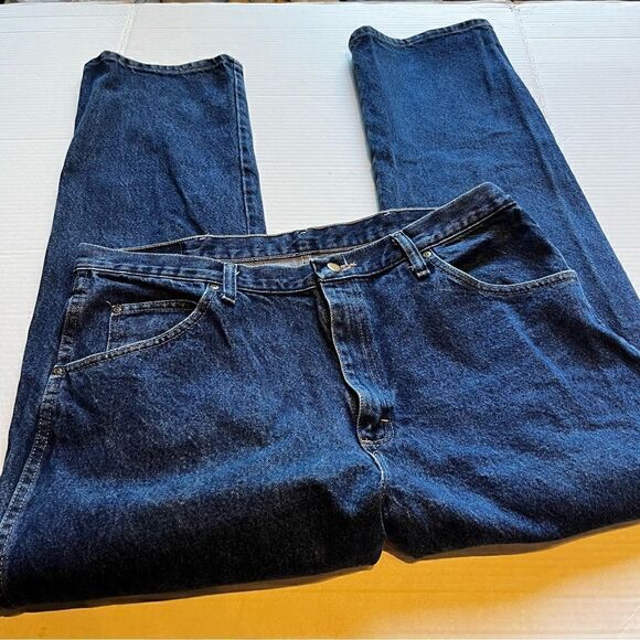 Wrangler Men's Blue Jeans Reg Fit 38X30 - Picture 1 of 8